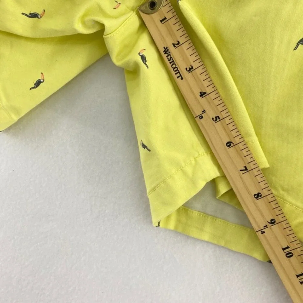 St John's Bay Temp i.lex Shorts Toucan Print Casual Stretch Yellow Men's Size 42